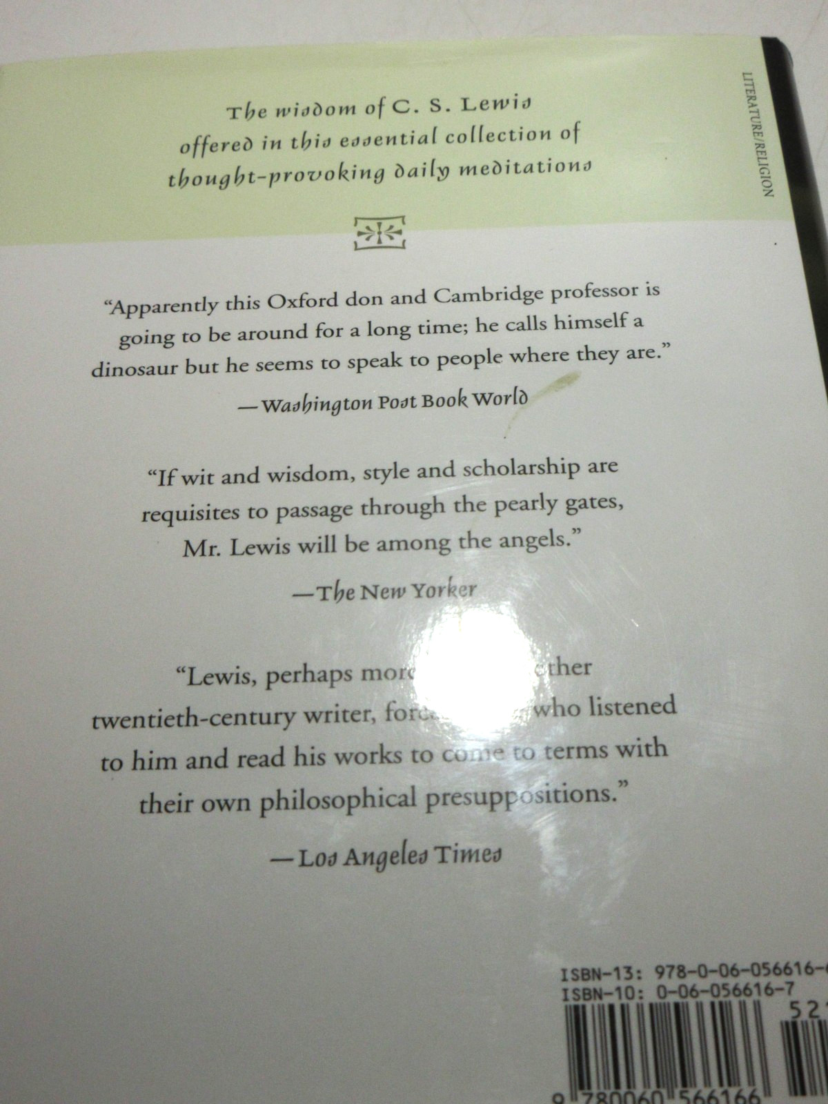 A Year with C. S. Lewis : Daily Readings from His Classic Works C 1st ED