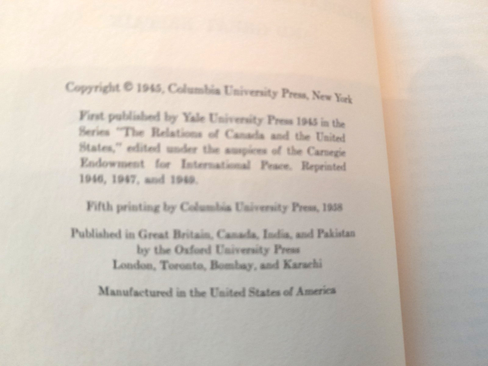 1958 North Atlantic Triangle John Bartlet Brebner MAPS Interplay Of Canada