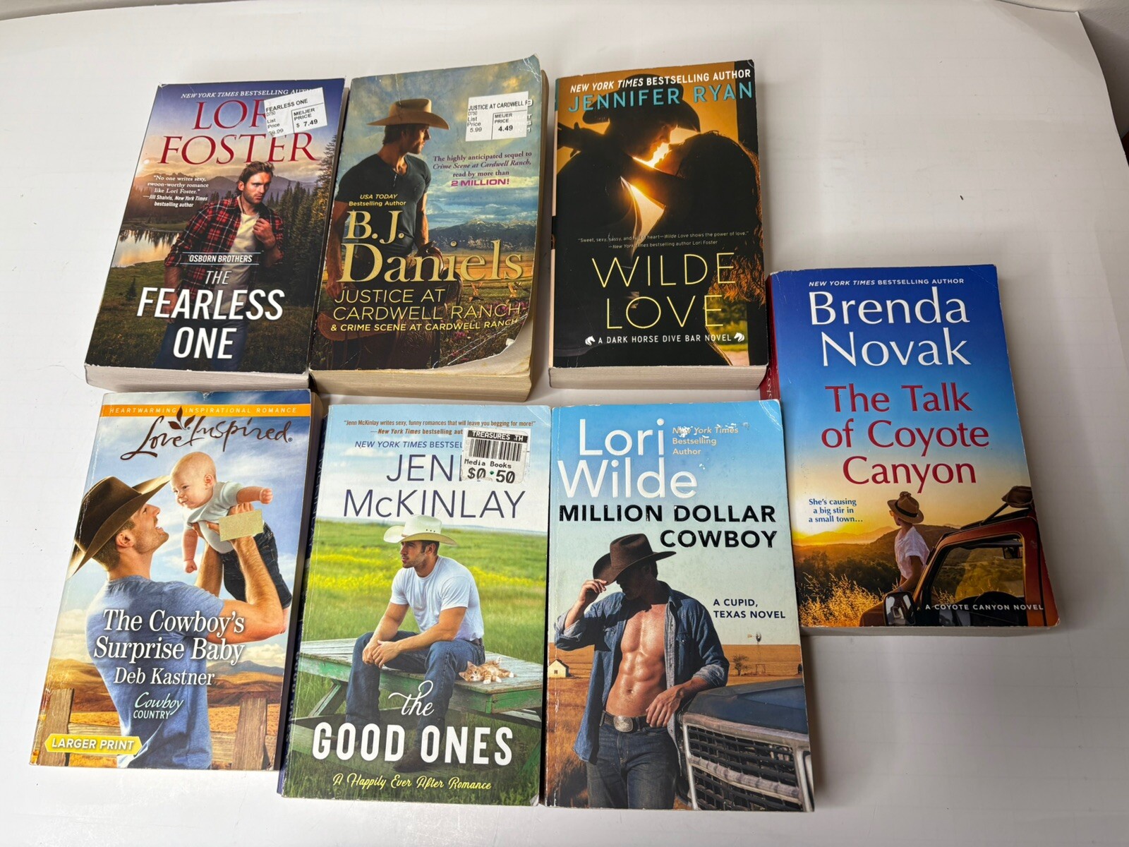 RANDOM MIX Lot of 7 Fiction Paperback Books Western Romance Daniels Ryan Foster