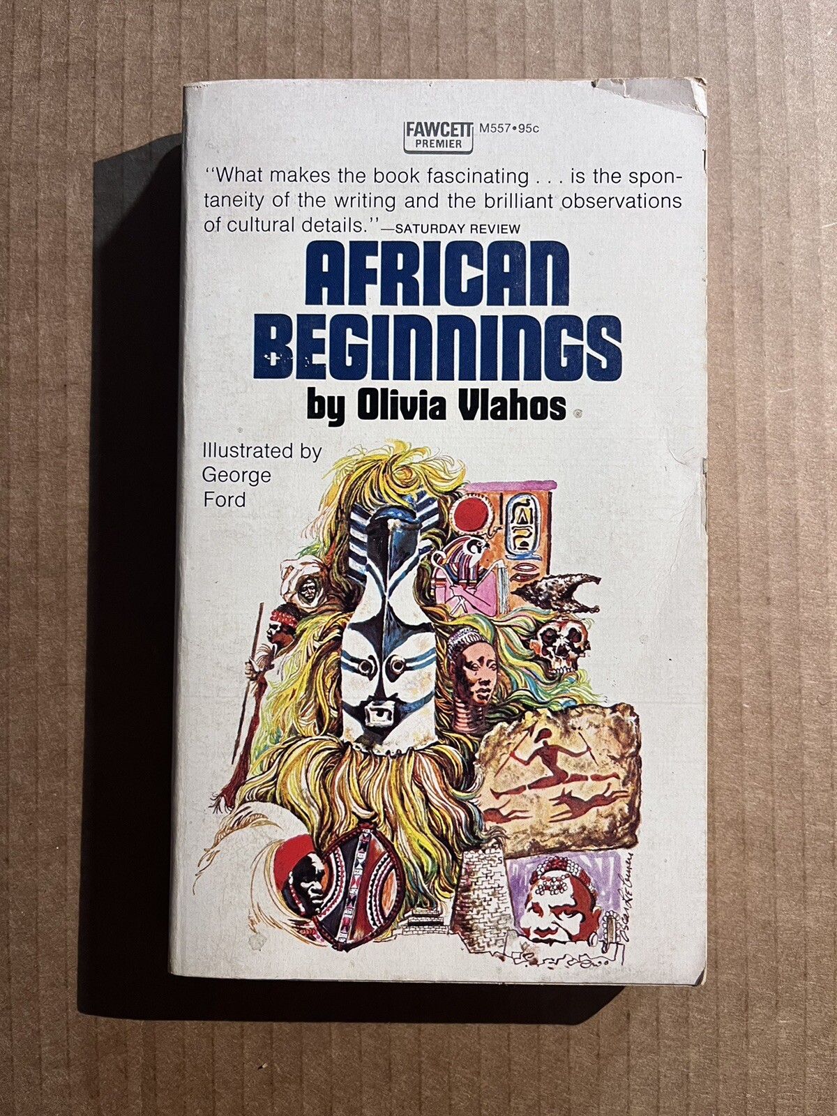AFRICAN BEGINNINGS by Olivia Vlahos vintage 1972 Fawcett paperback WORLD HISTORY