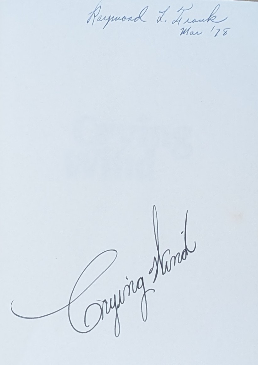 Crying Wind SIGNED 1980 Hardcover Dust Jacket Autographed Native American