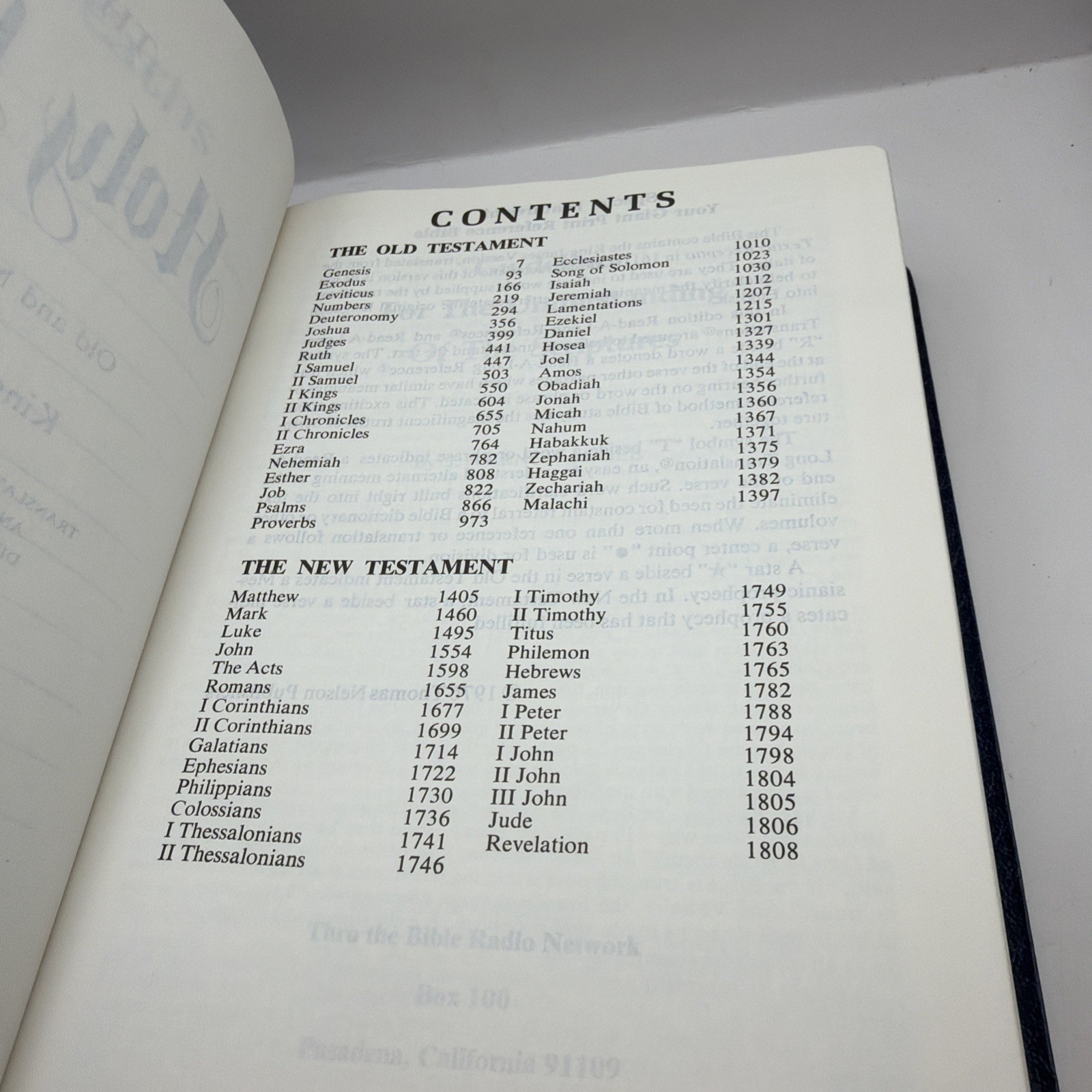 Holy Bible GIANT PRINT REFERENCE EDITION Thru The Bible Radio Network KJV 1976