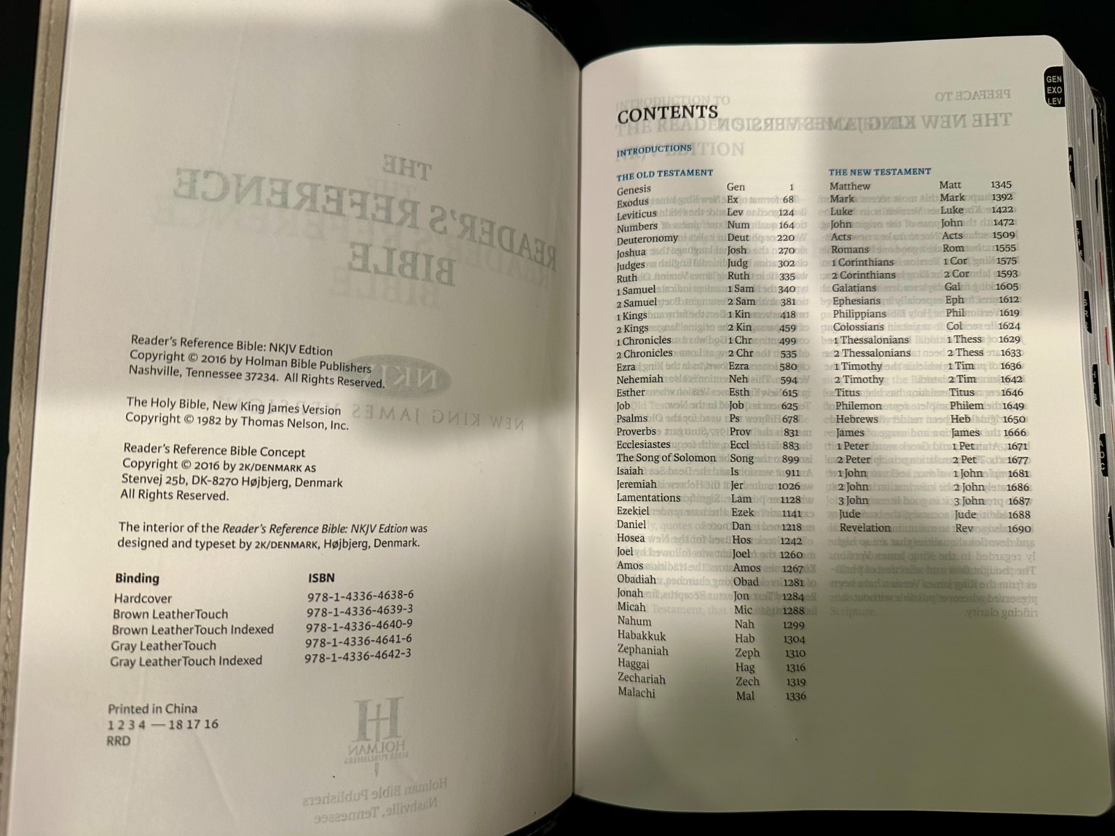 Reader’s Reference Bible: NKJV Edition, Gray Leathertouch, Indexed Holman Bible