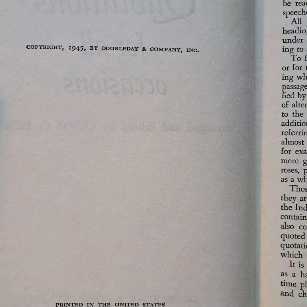 Five Thousand Quotations for All Occasions Henry Doubleday 1945 HC DJ 346 Page