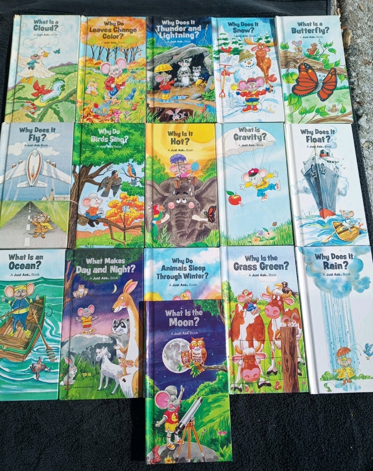 Lot 16 Vintage Just Ask Weekly Read Science Books HC Pages Are VG Fst Ship