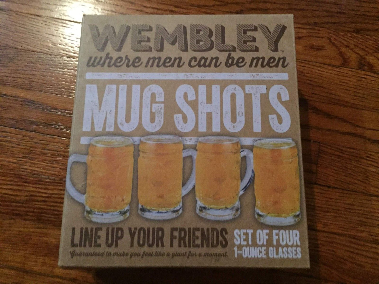 New Wembley 4 pc beer shot glasses 1oz