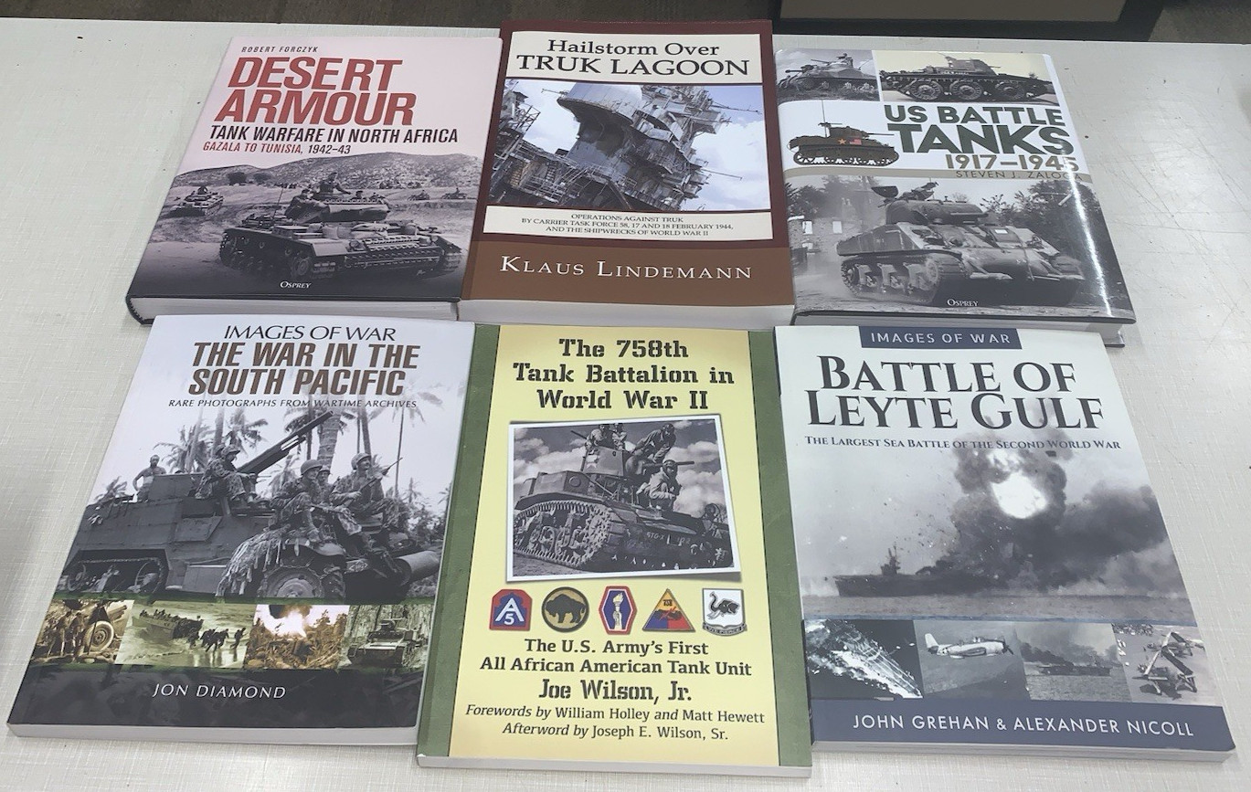 WWII Book Lot (11) Battle Leyte 758th Tank Battalion 64th Fighter Squadron