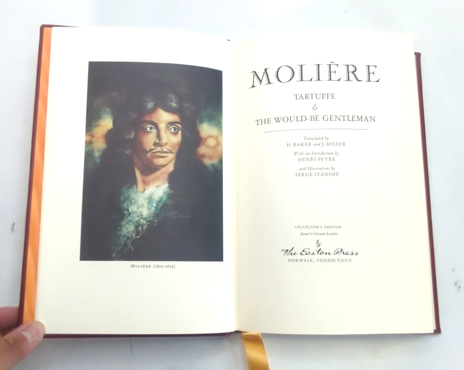 Two Plays Tartuffe & The Would-Be Gentleman By Moliere Easton Press Vintage Used