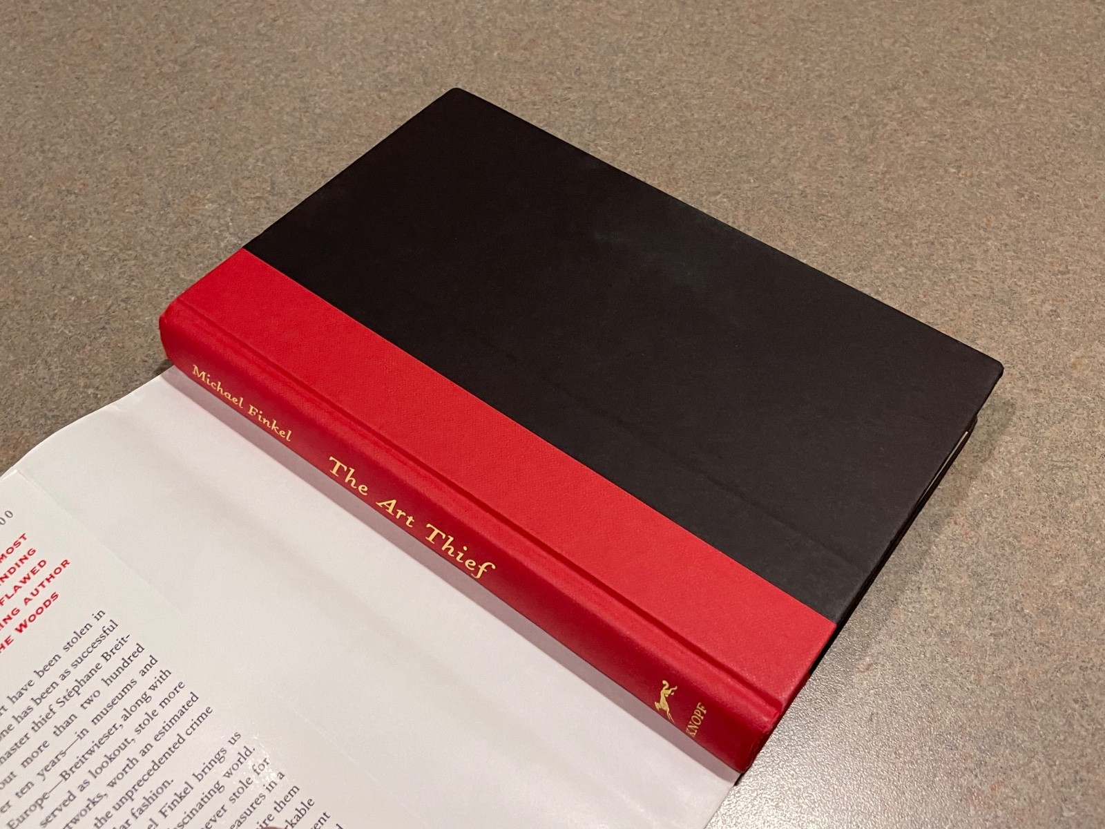 The Art Thief by Michael Finkel (First Edition, 14th Printing Hardcover)