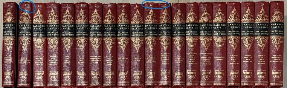 Harvard Classics, Edition Deluxe, 51st print, 1959,- PICK YOUR TITLE