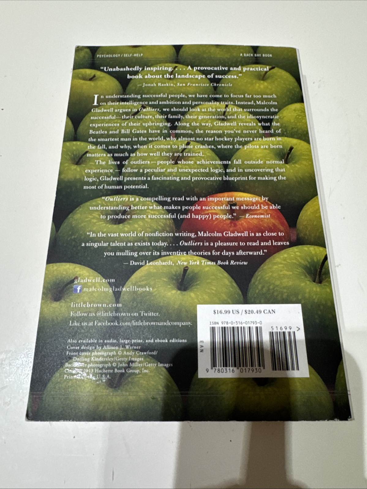 Outliers : The Story of Success by Malcolm Gladwell (2011, Trade Paperback)