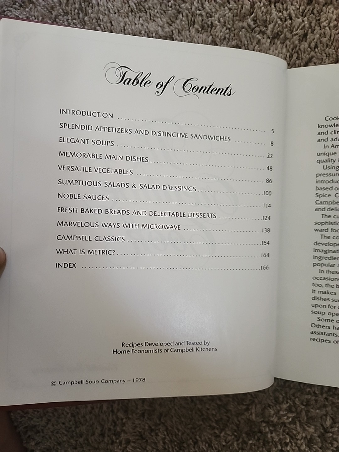 The Creative Cook 1978 Campbell Soup Co. Hard Cover 172 Pages