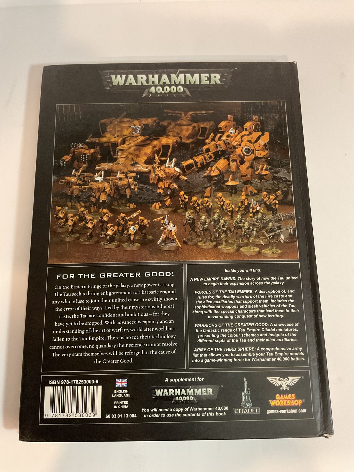Games Workshop Warhammer 40,000 Codex Tau Empire Hardcover Rulebook Used Gaming