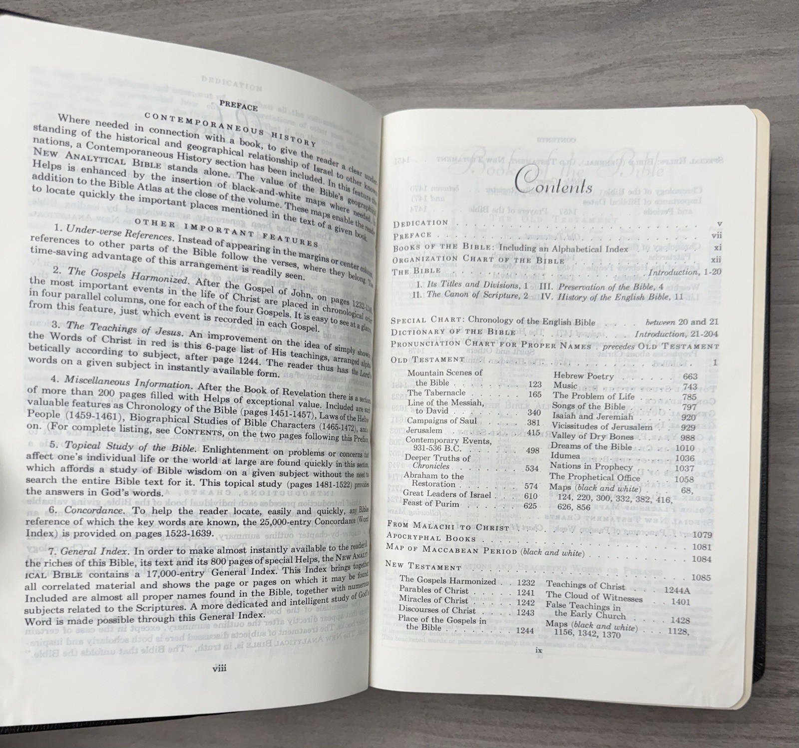 Unmarked 1971 KJV Dickson New Analytical Indexed Bible; Black Leather Thumb Tabs