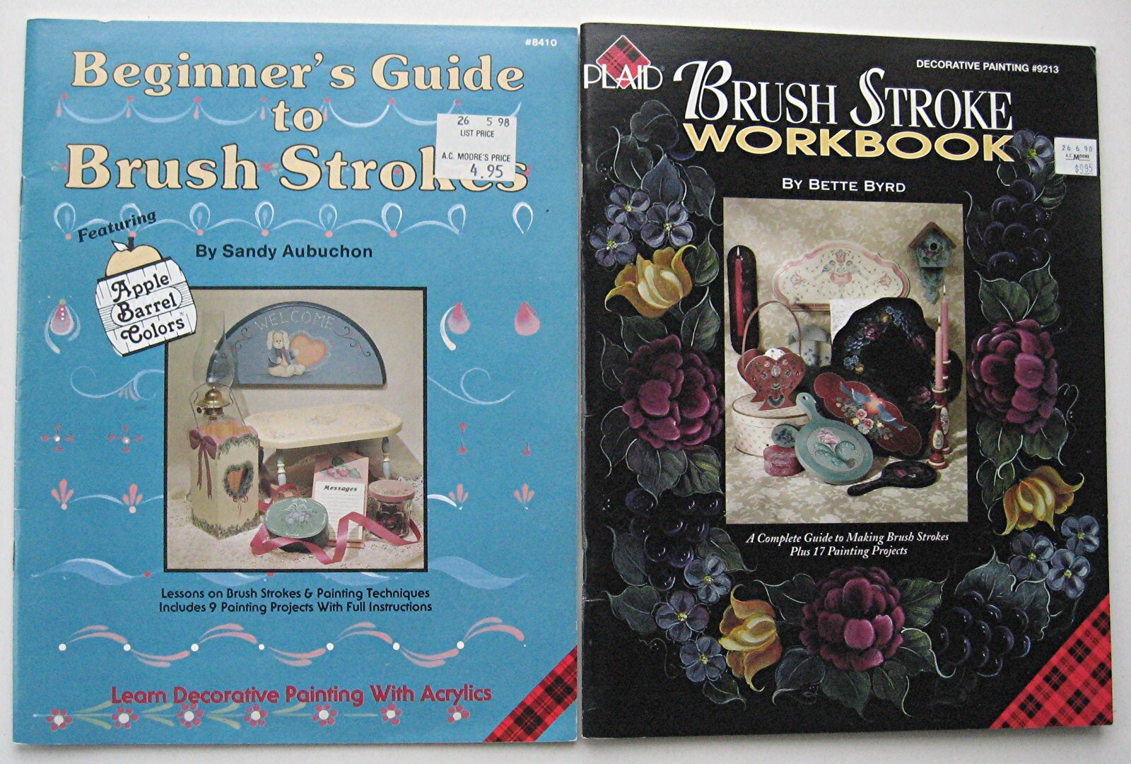 2 Bks. BEGINNER’S GUIDE TO BRUSH STROKES Aubuchon BRUSH STROKE WORKBOOK Byrd – 5