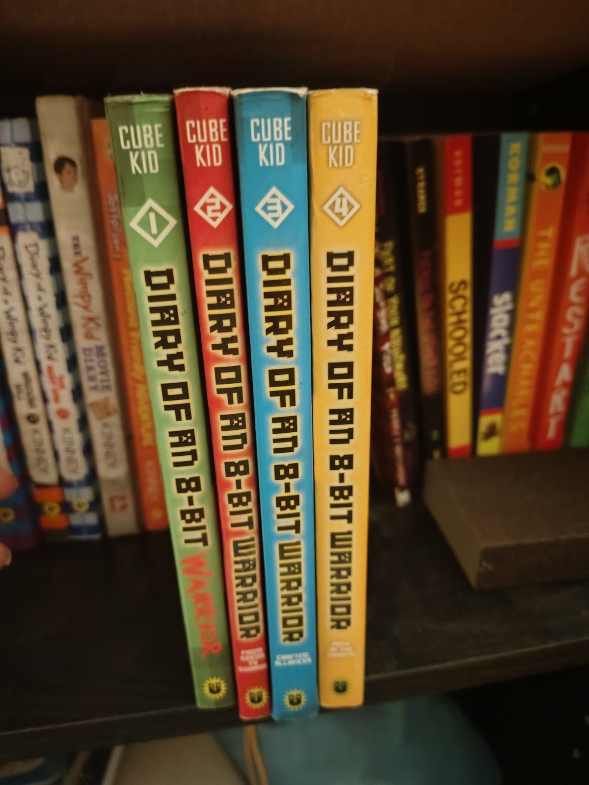 Cube Kid Diary of an 8-Bit Warrior Paperback Book Lot 4 Volumes Ages 9-12