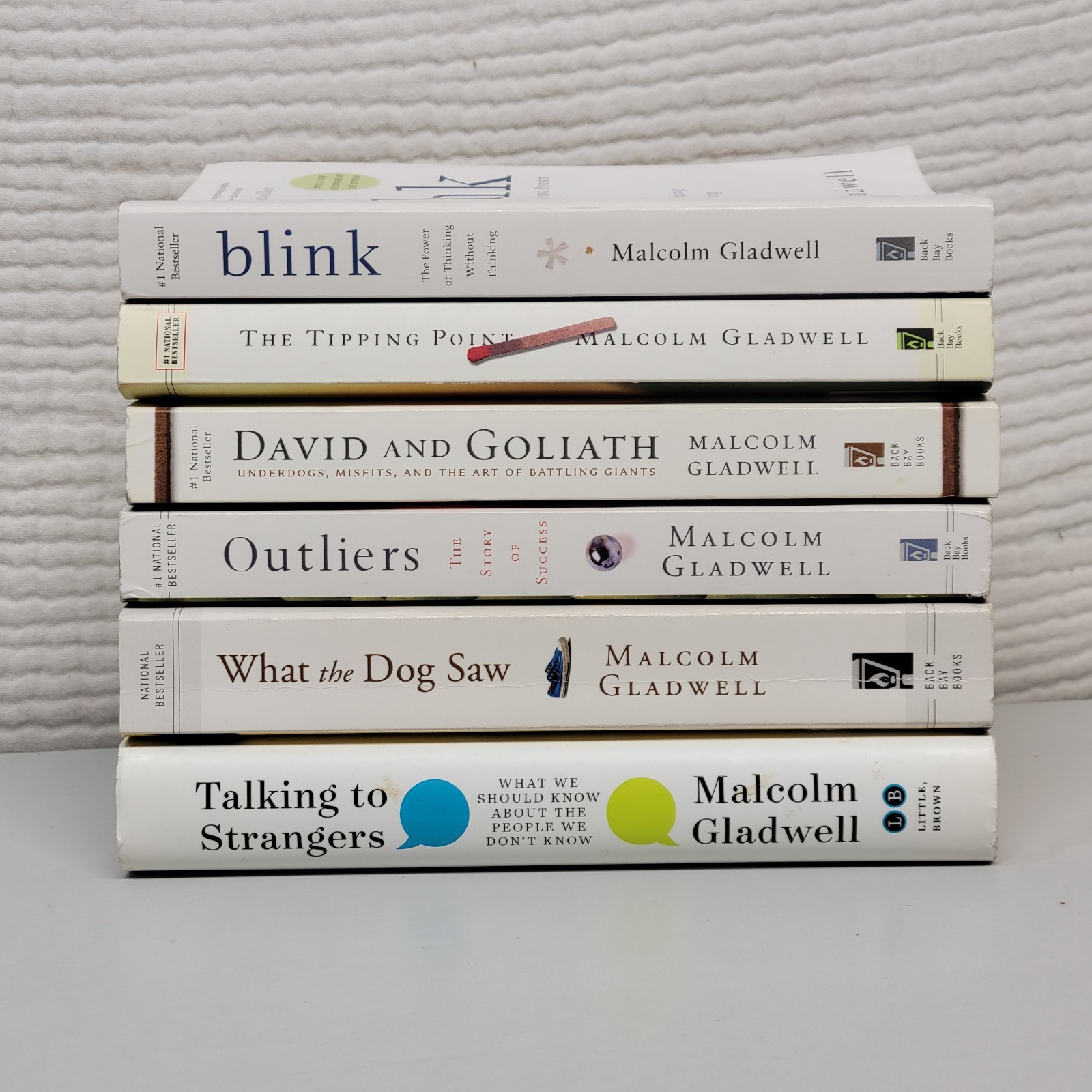 Lot of 6 Malcolm Gladwell Paperback and Hardcover Books