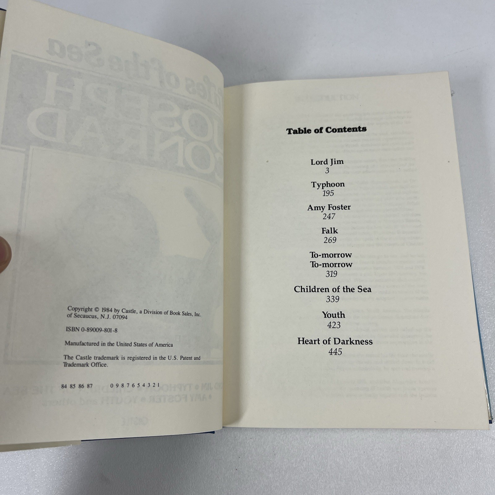 Joseph Conrad TALES OF THE SEA Lord Jim Typhoon Children of the Sea Amy Foster
