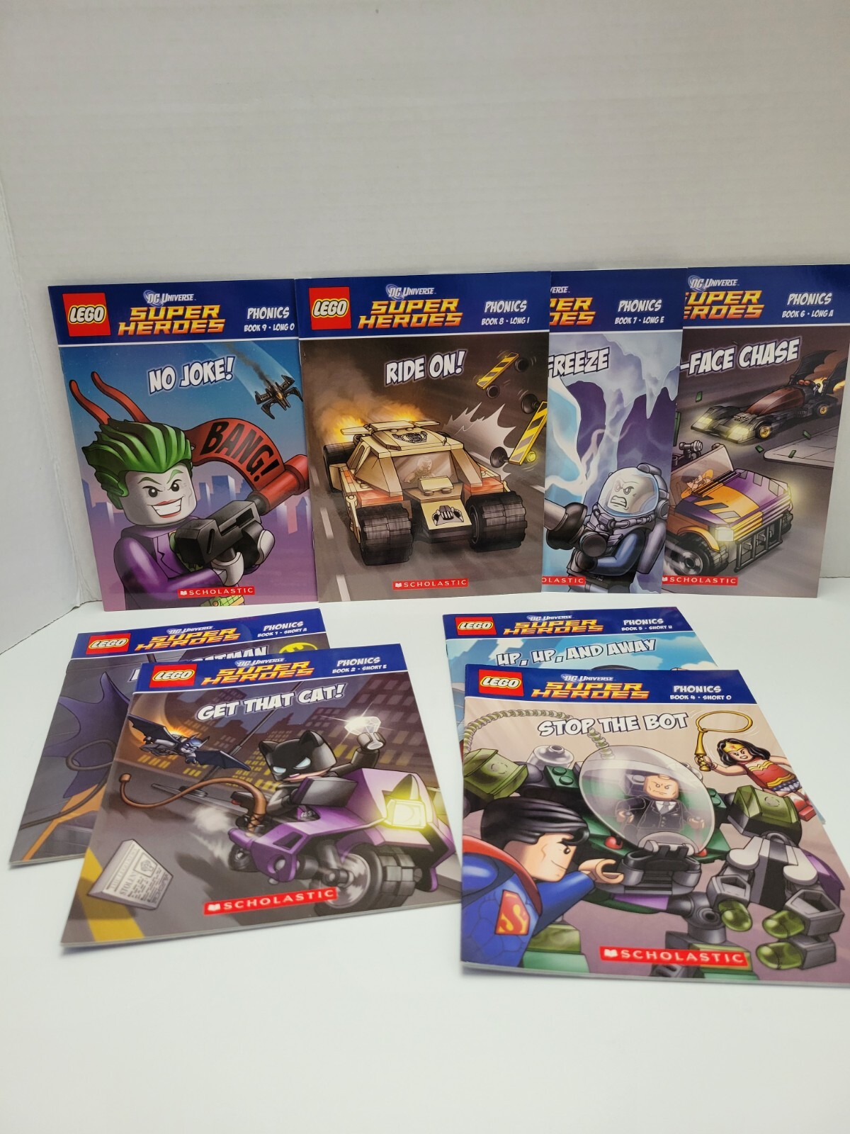 LEGO DC Super Heroes 8 Phonics Softcover Books First Printing