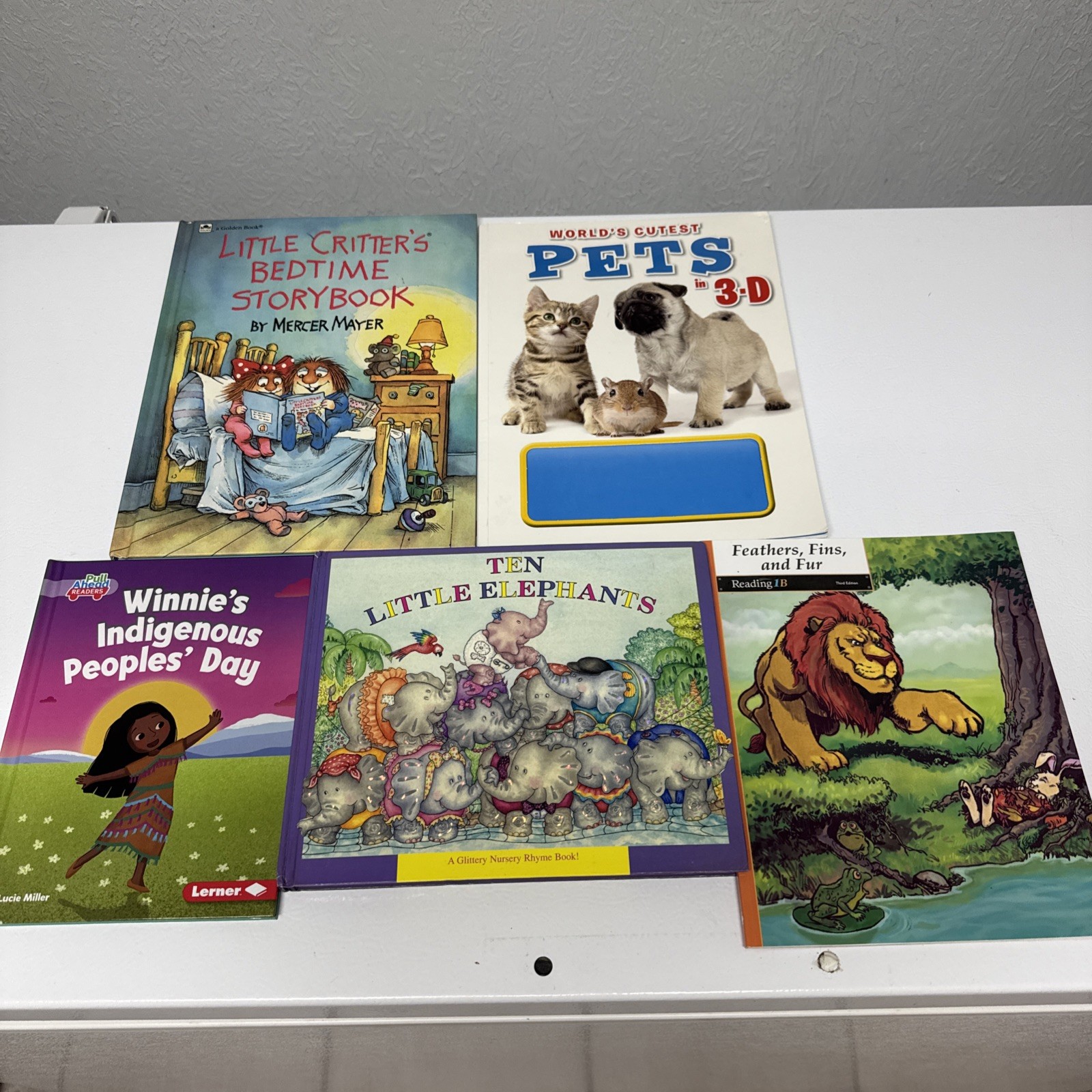 Lot Of 5 Different Children’s Books. Different Titles And Authors Hard & Paper