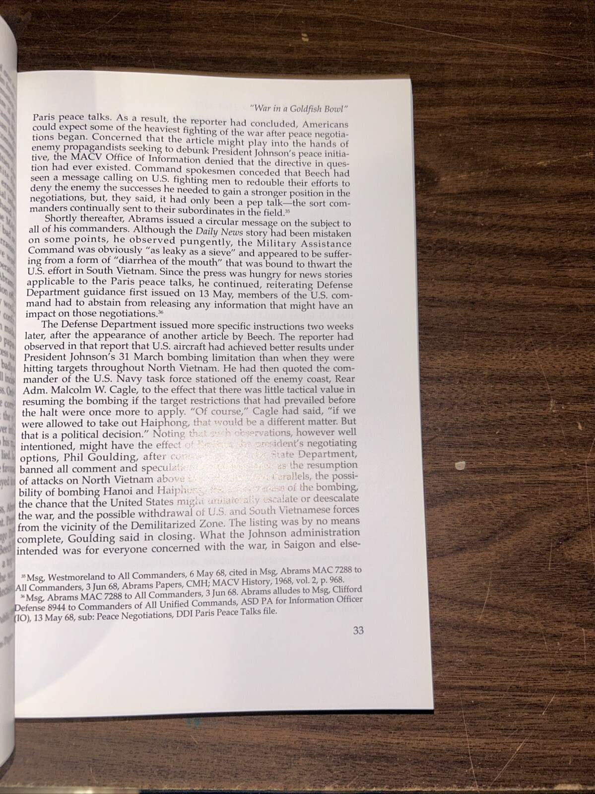 Public Affairs : The Military and the Media, 1968-1973 William M.