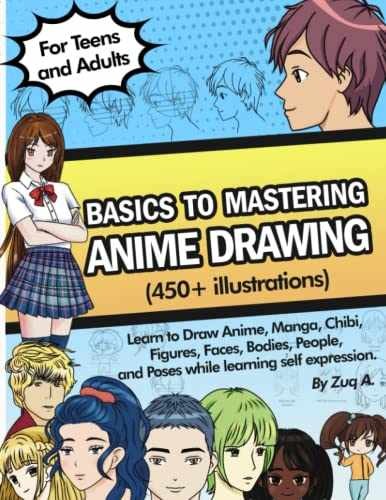Basic to Mastering Anime – Art Course on How – Paperback, by A Zuq – Very Good