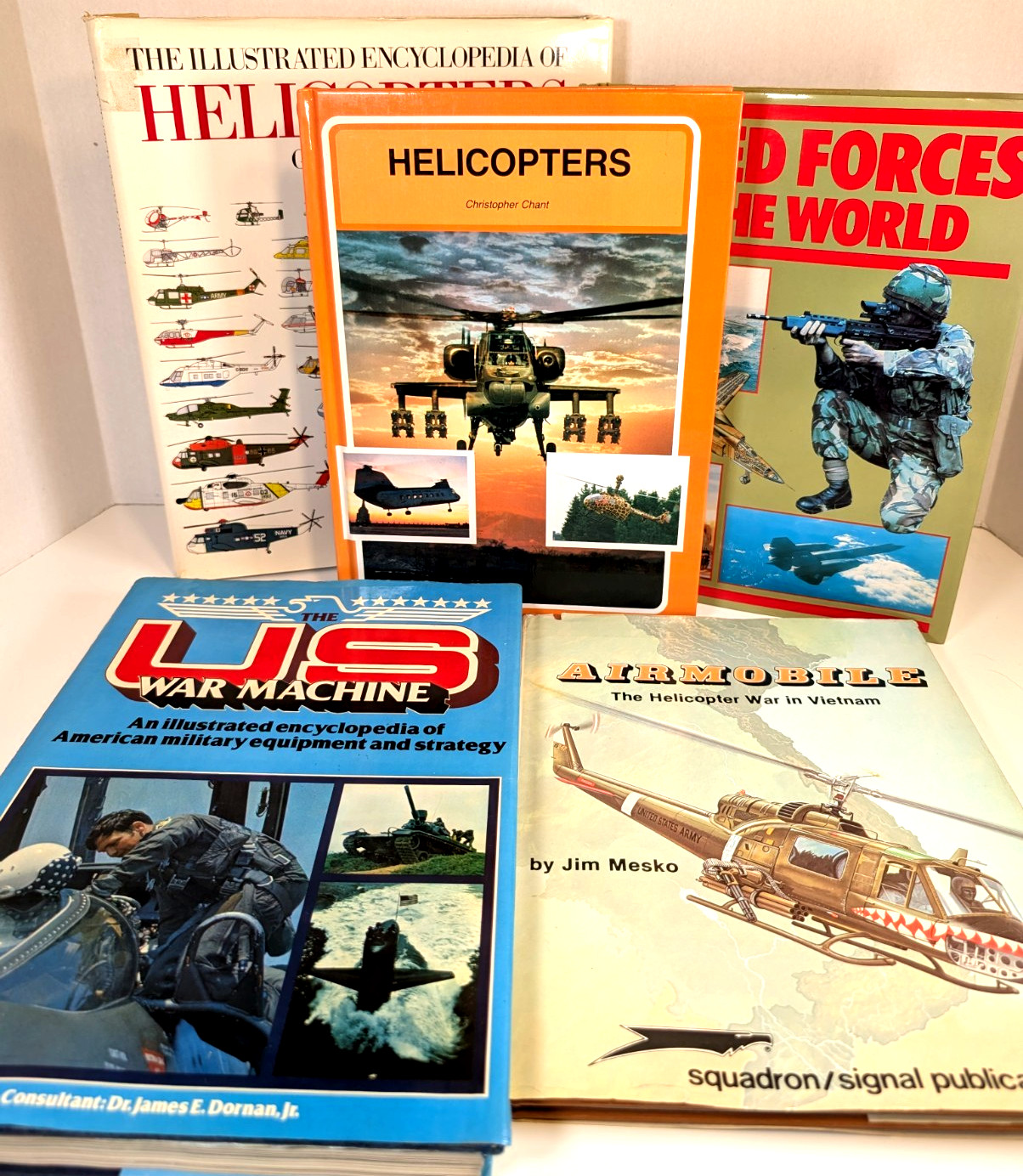 Military Helicopters & Armed Forces Book Lot of 5 Vietnam Aviation Reference HC