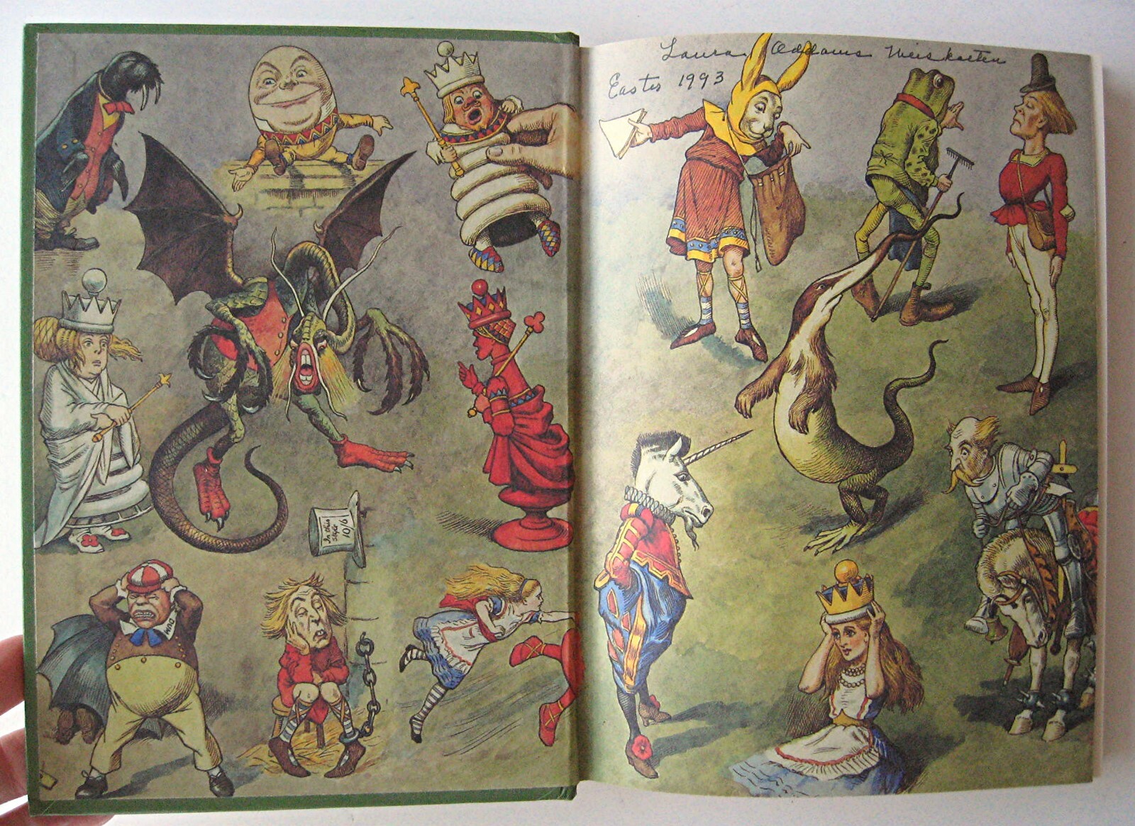 THROUGH THE LOOKING-GLASS Lewis Carroll ILLUS Sir John Tenniel HC DJ 1977 1st X1