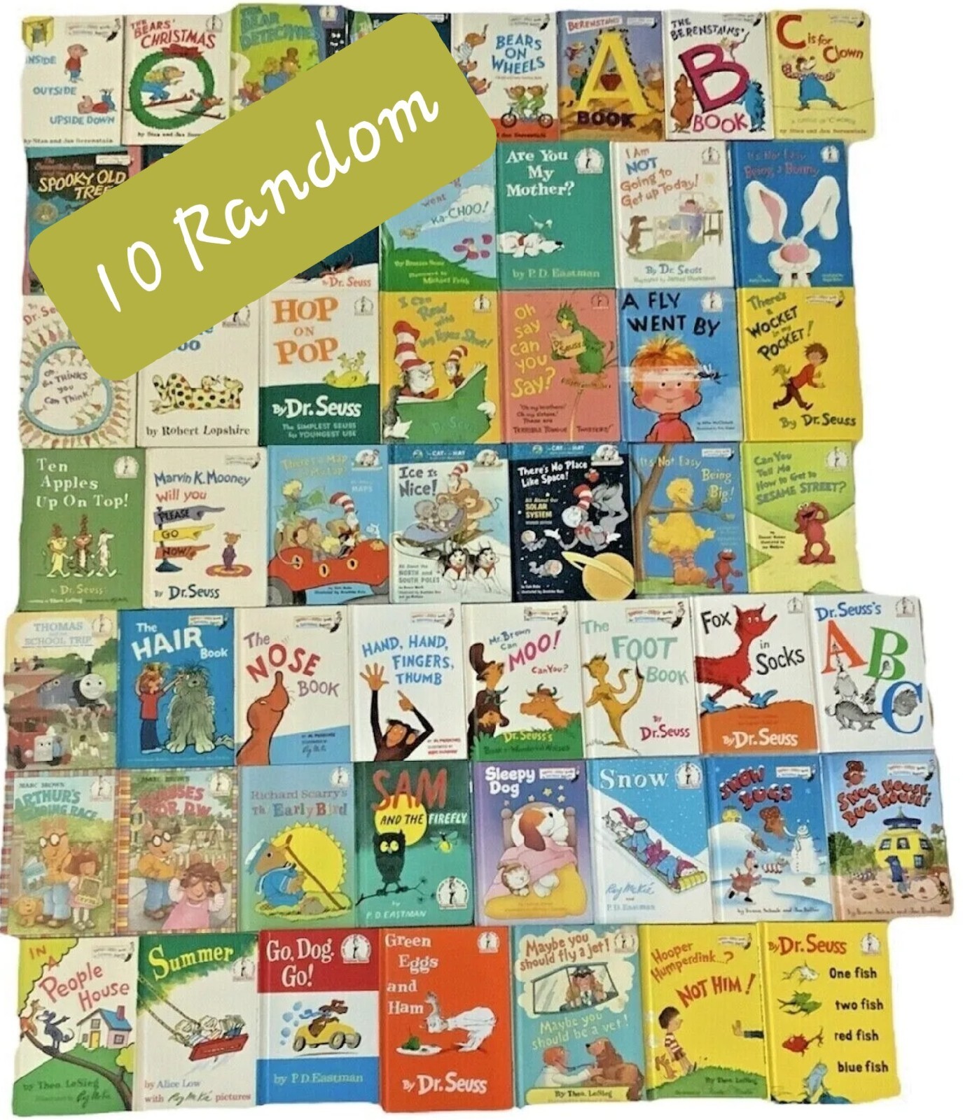 10 Dr. Seuss Beginner Bright and Early Books! Random, Mixxed & Unsorted Book Lot