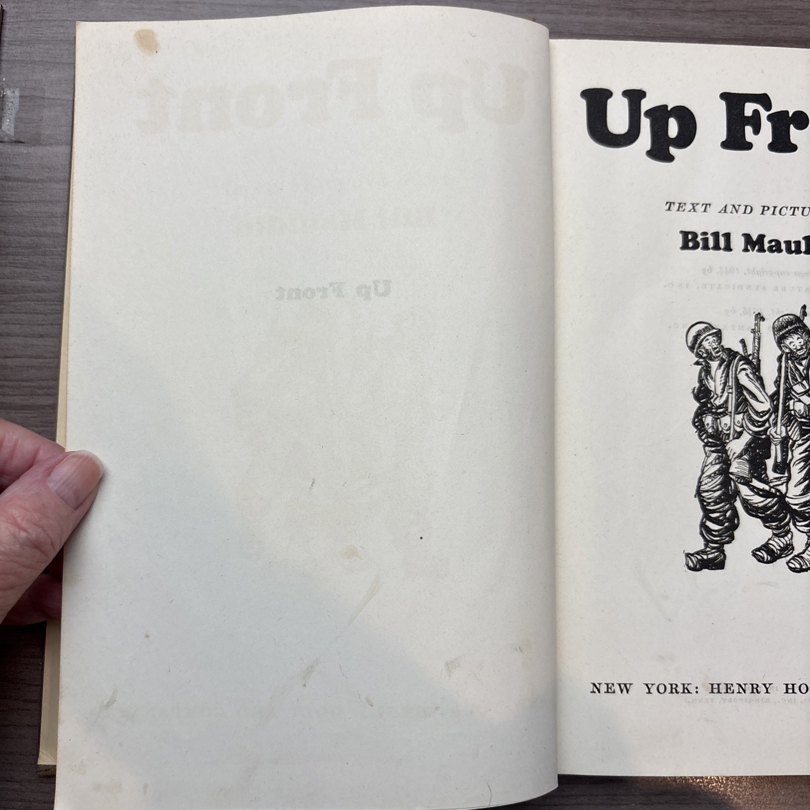 Up Front by Bill Mauldin c. 1945 First Edition HC