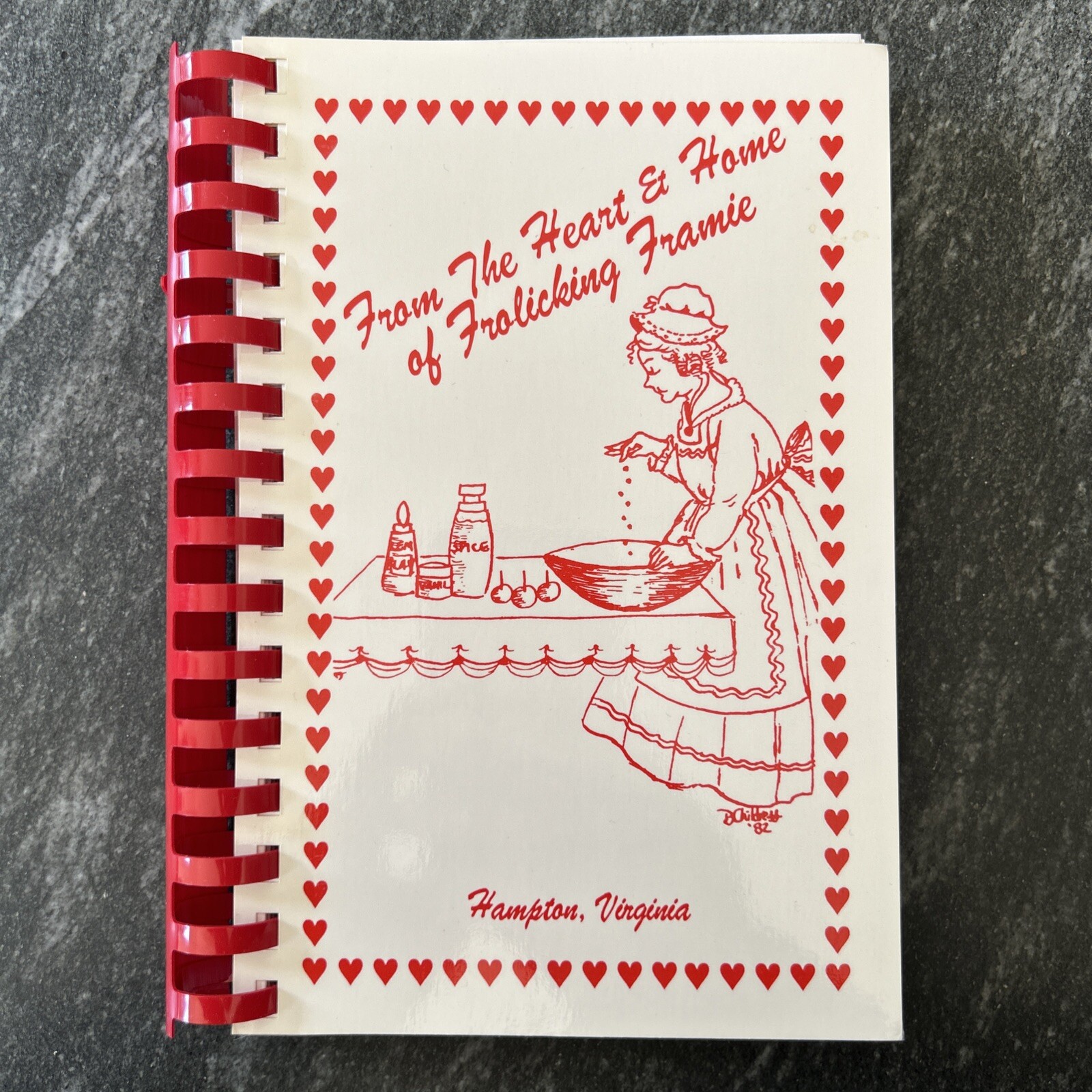 From the Heart and Home of Frolicking Framie Cookbook Signed Doris Childress ’95