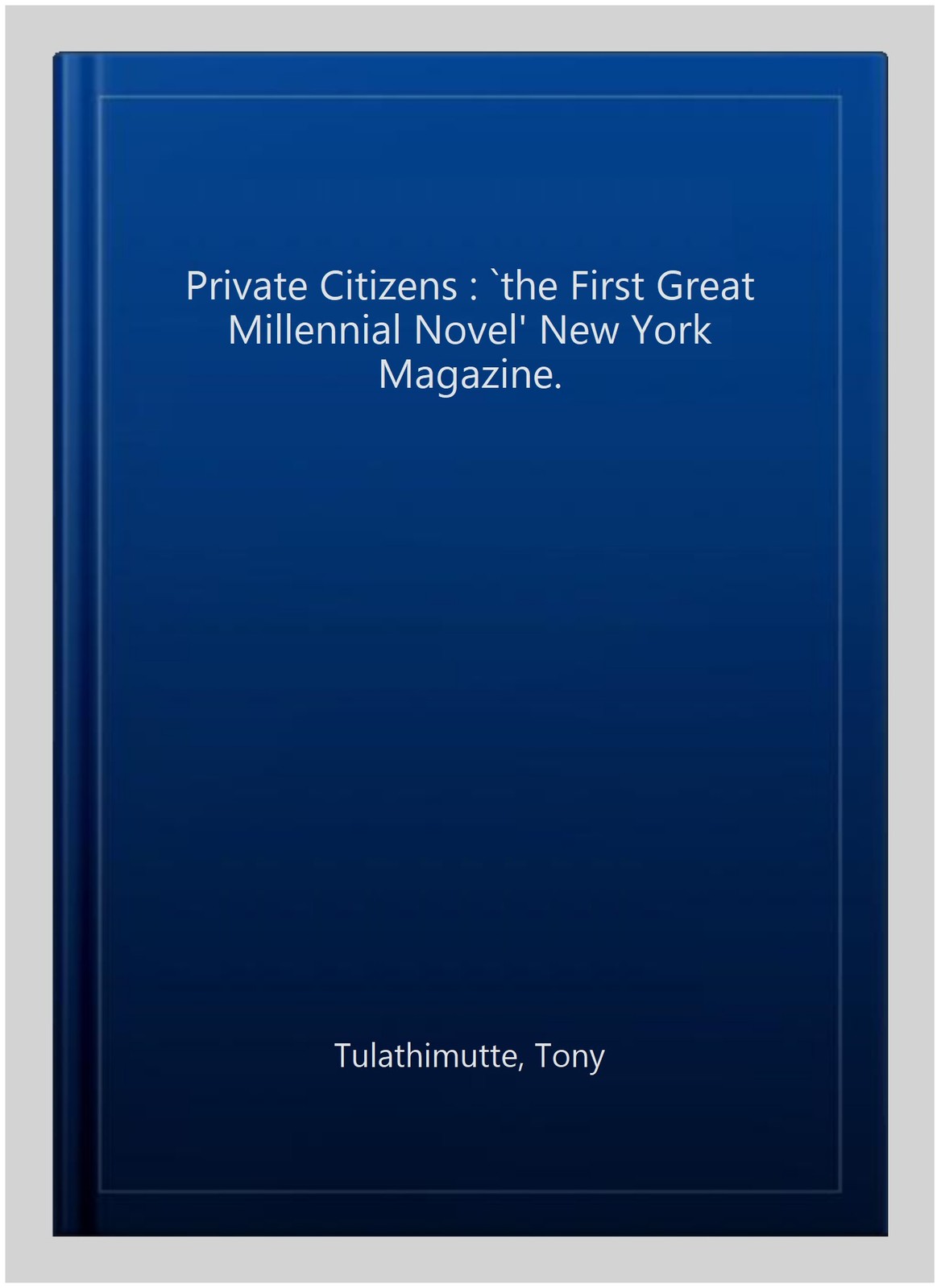 Private Citizens : `the First Great Millennial Novel’ New York Magazine., Pap…