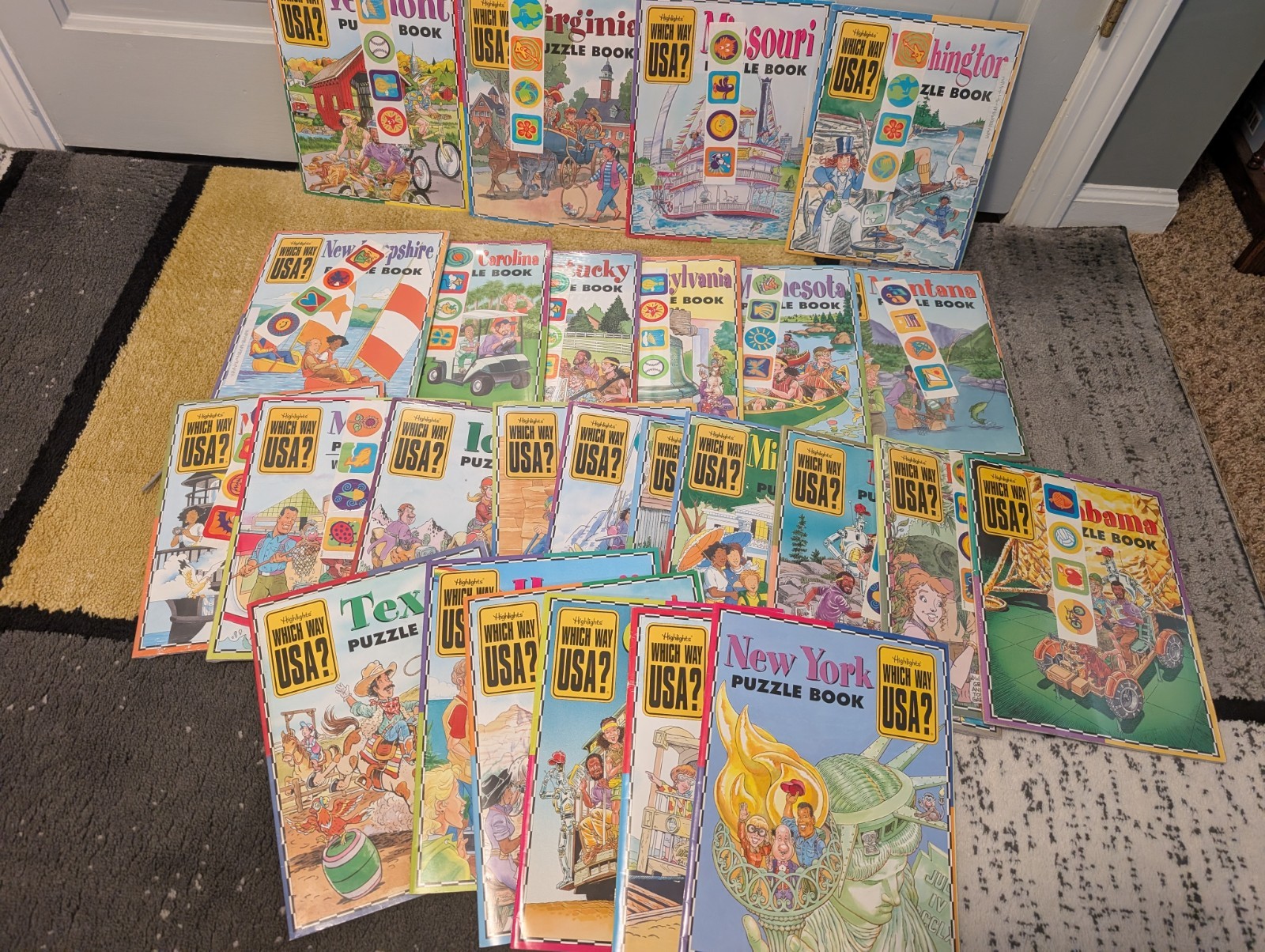 LOT of 32 Highlights Magazines Which Way USA United States Activity Books & Maps