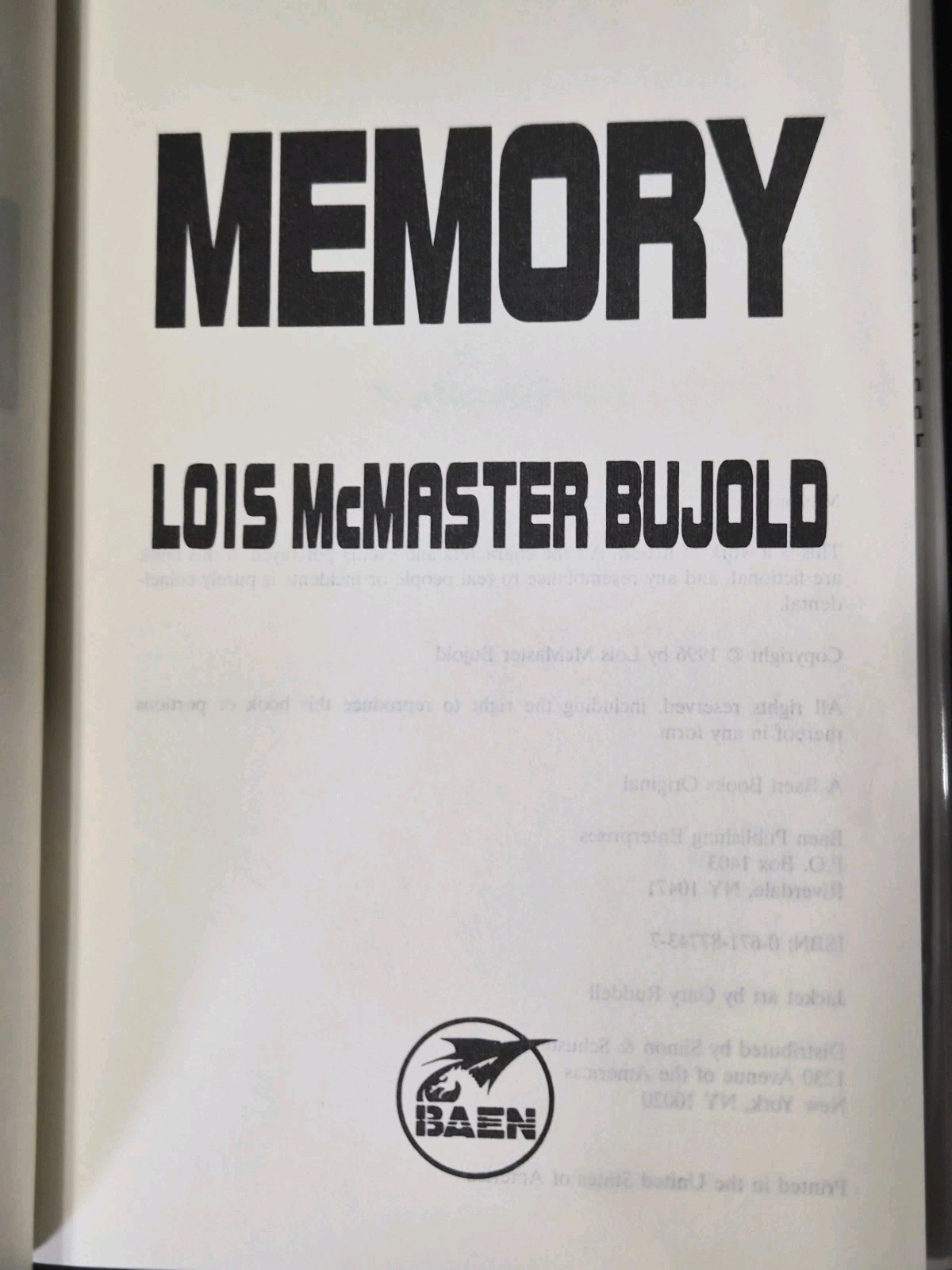​​​Lois McMaster Bujold VORKOSIGAN SAGA 4-Book Set 1996-2002 Miles BCE HCDJ VG+
