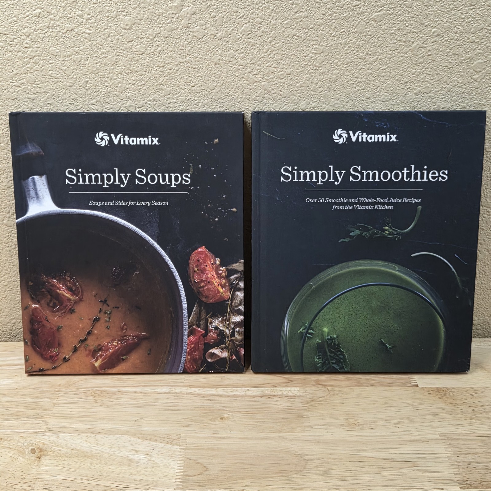 Vitamix Simply Soups + Simply Smoothies Cookbook Lot – 2 Books – Soups Sides