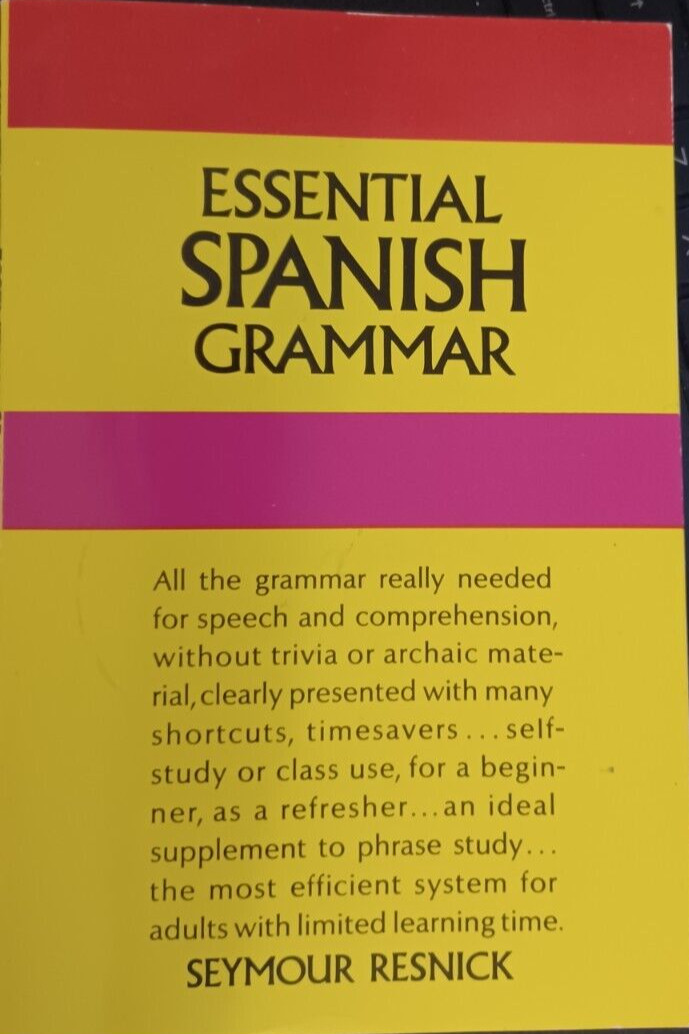 Essential Spanish Grammar by Seymour Resnick (Paperback)