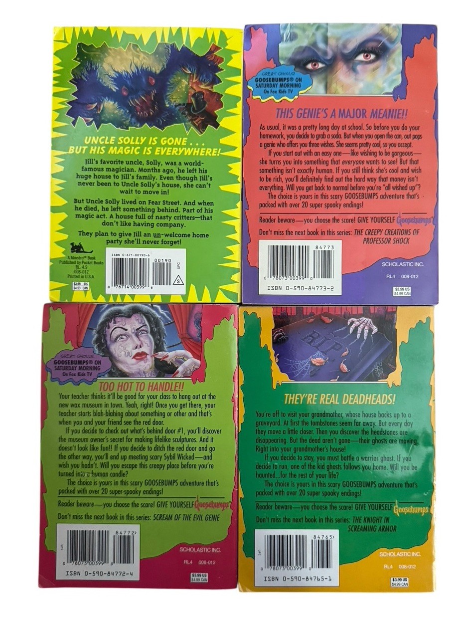 Lot Of 10 R.L. Stein Goosebumps Paperback Books Titles As Shown