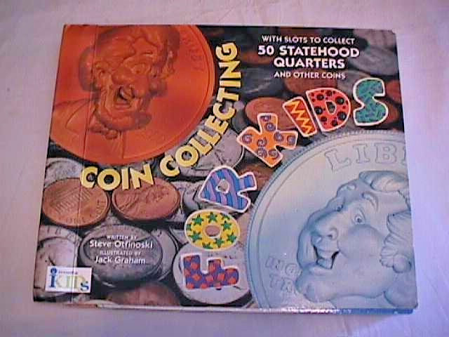 VINTAGE 2000 COIN COLLECTING SPIRAL BOUND BOOK HARDCOVER with 3 COINS