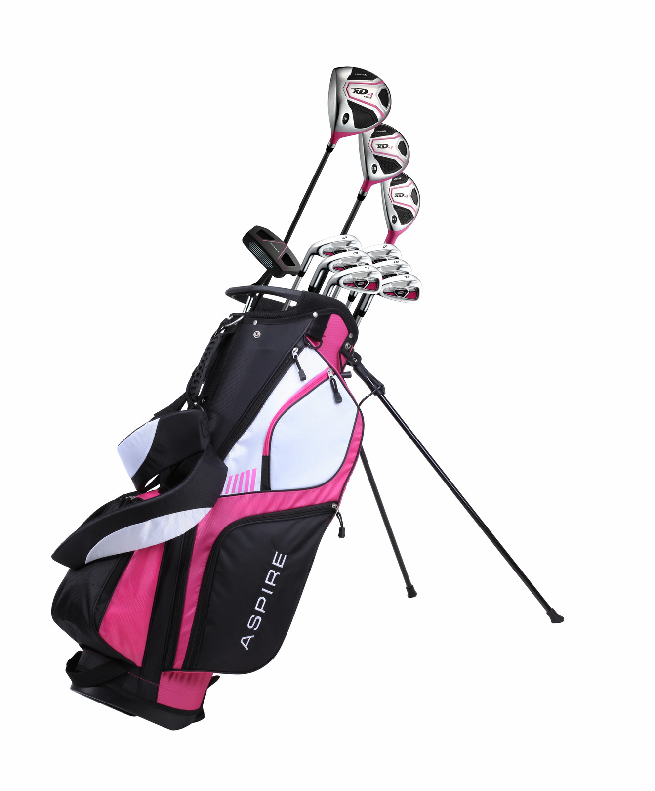 Aspire XD1 Womens Ladies Left Hand 14 Piece Complete Golf Clubs Package Set – Re