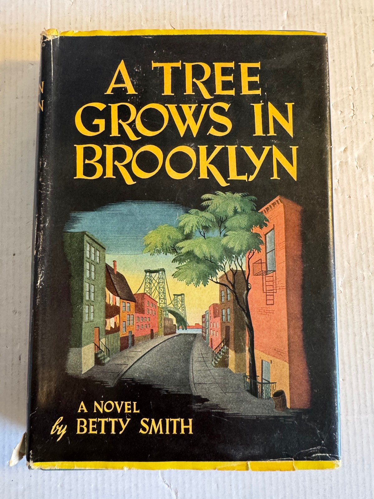 A Tree Grows in Brooklyn Betty Smith HCDJ 1943 Book Club Edition Very Good