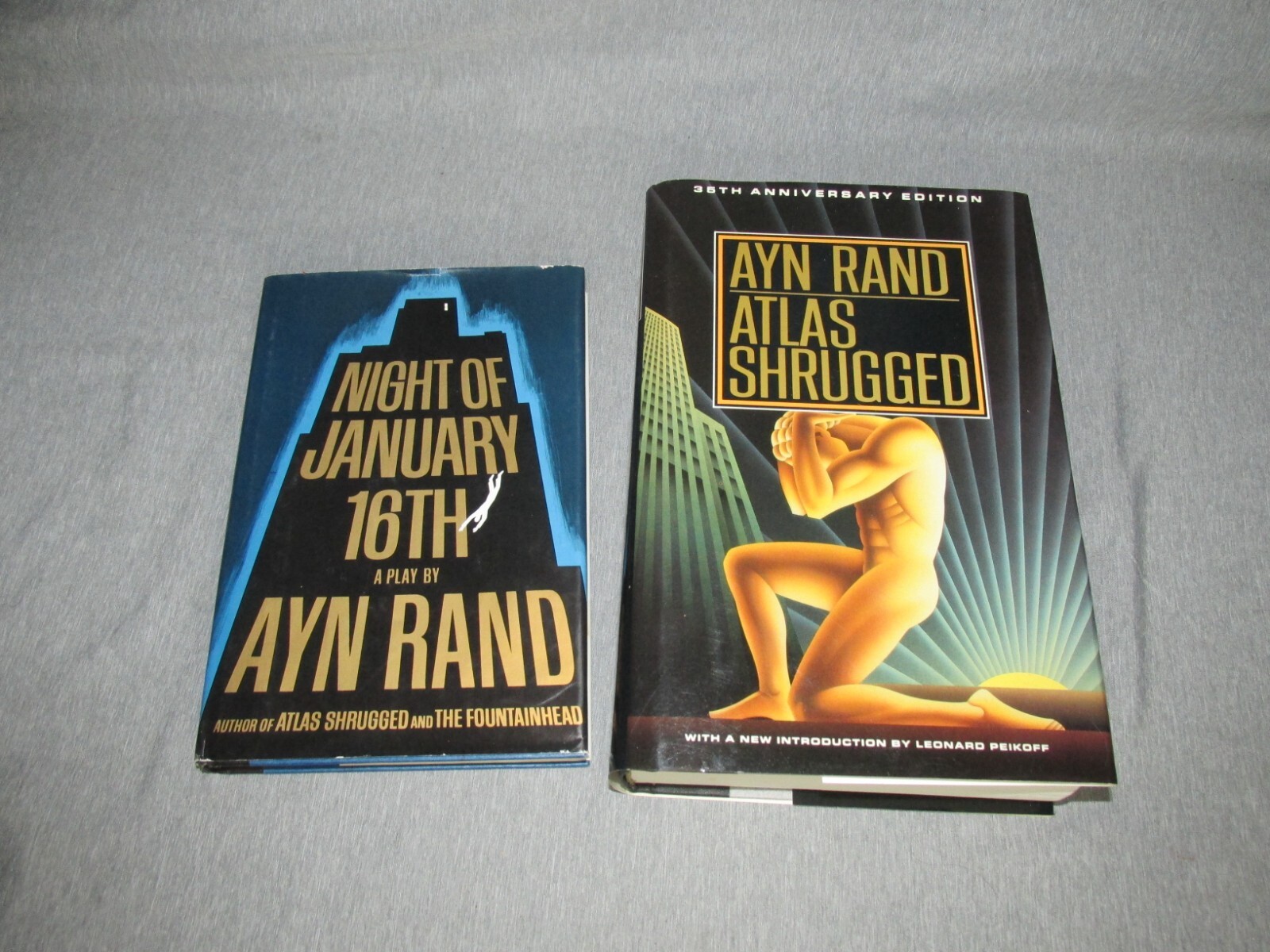 Night of January 16th HC DJ 1968 1st Print /Atlas Shrugged: 35th Anniversary Ed.
