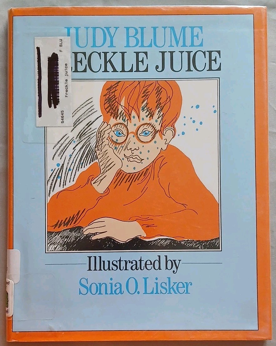 Freckle Juice By Judy Blume (1971) Hardcover Dust Jacket Ex Library 
