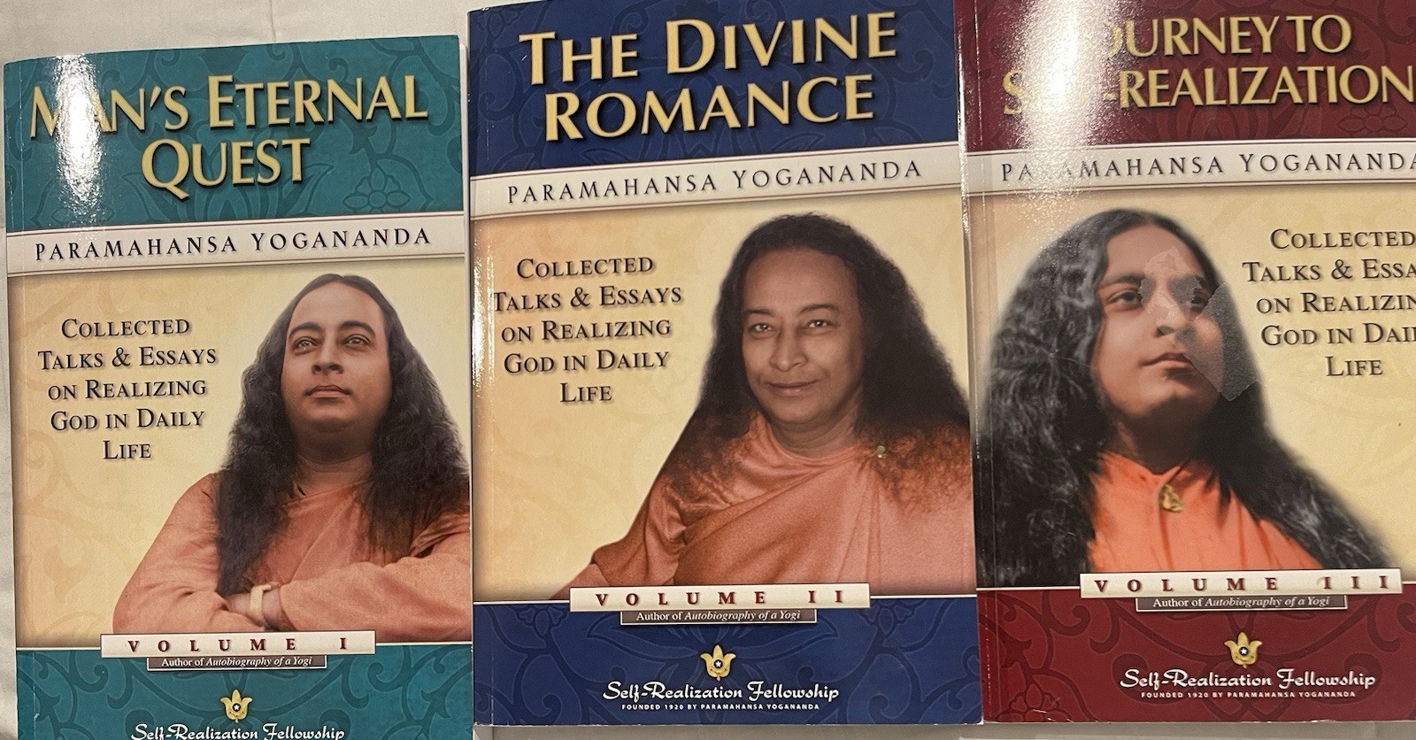 PARAMAHANSA YOGANANDA trade paperback Set, VOL. 1-3 COLLECTED TALKS & ESSAYS