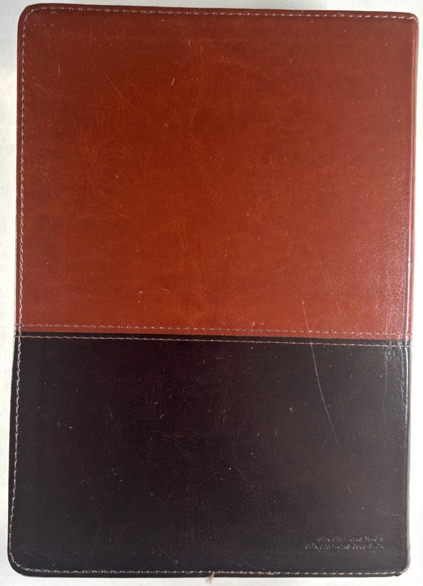 Scarce! NKJV Life Application Study Bible Brown Tan Leatherlike Indexed OOP VG+
