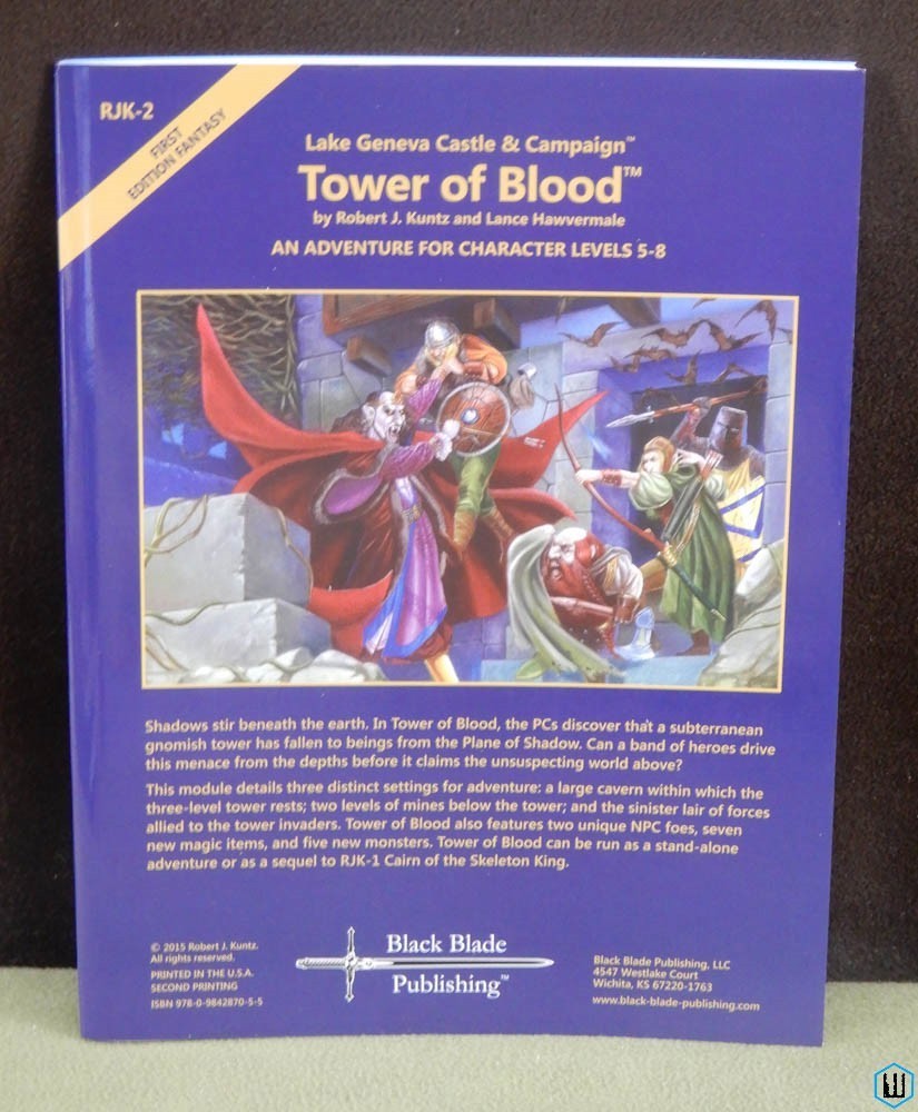 Tower of Blood (Dungeons Dragons) Robert Kuntz Black Blade Publishing BBP-4202