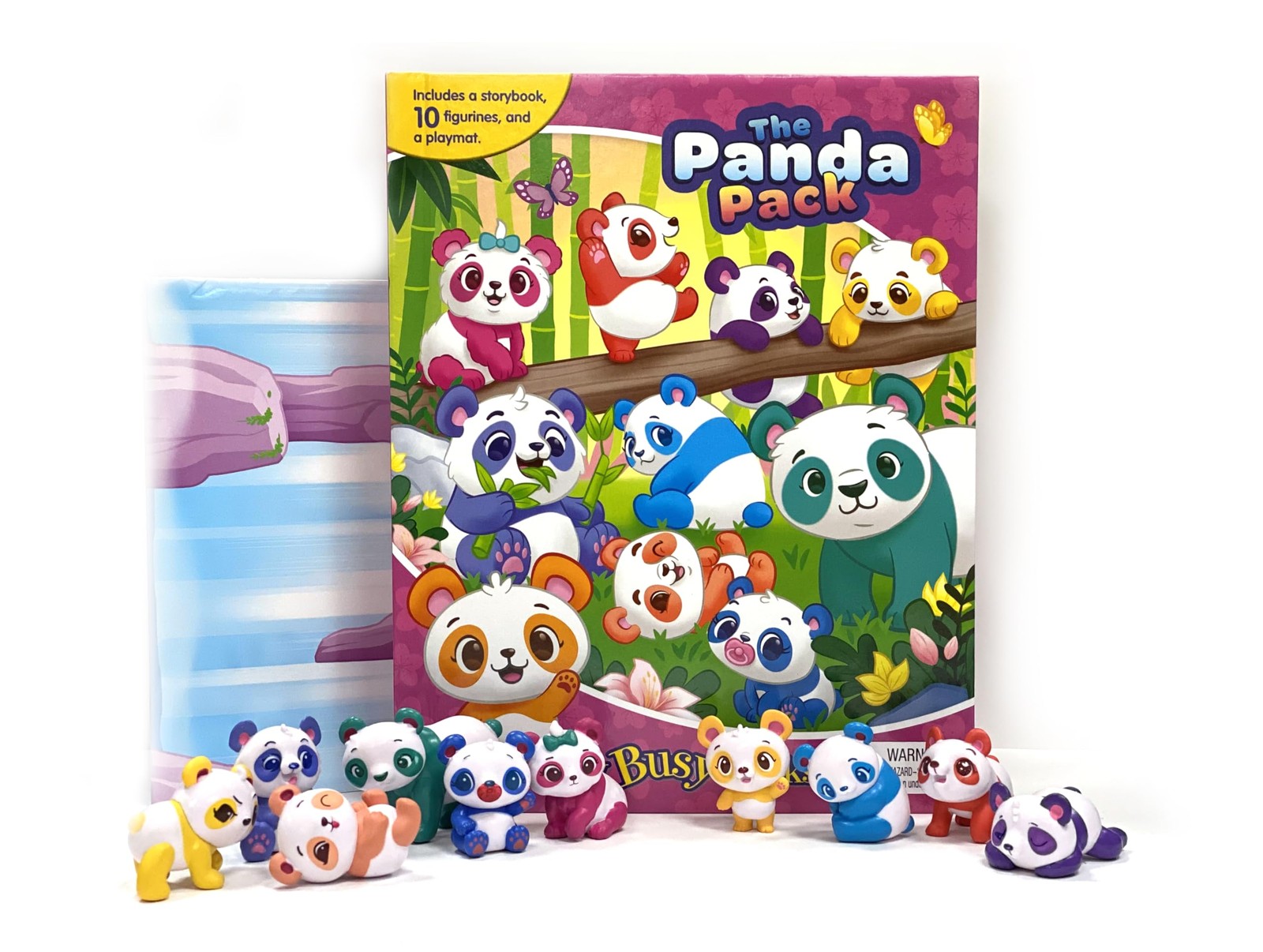 Phidal The Panda My Busy Books – Storybook, 10 figurines, playmat