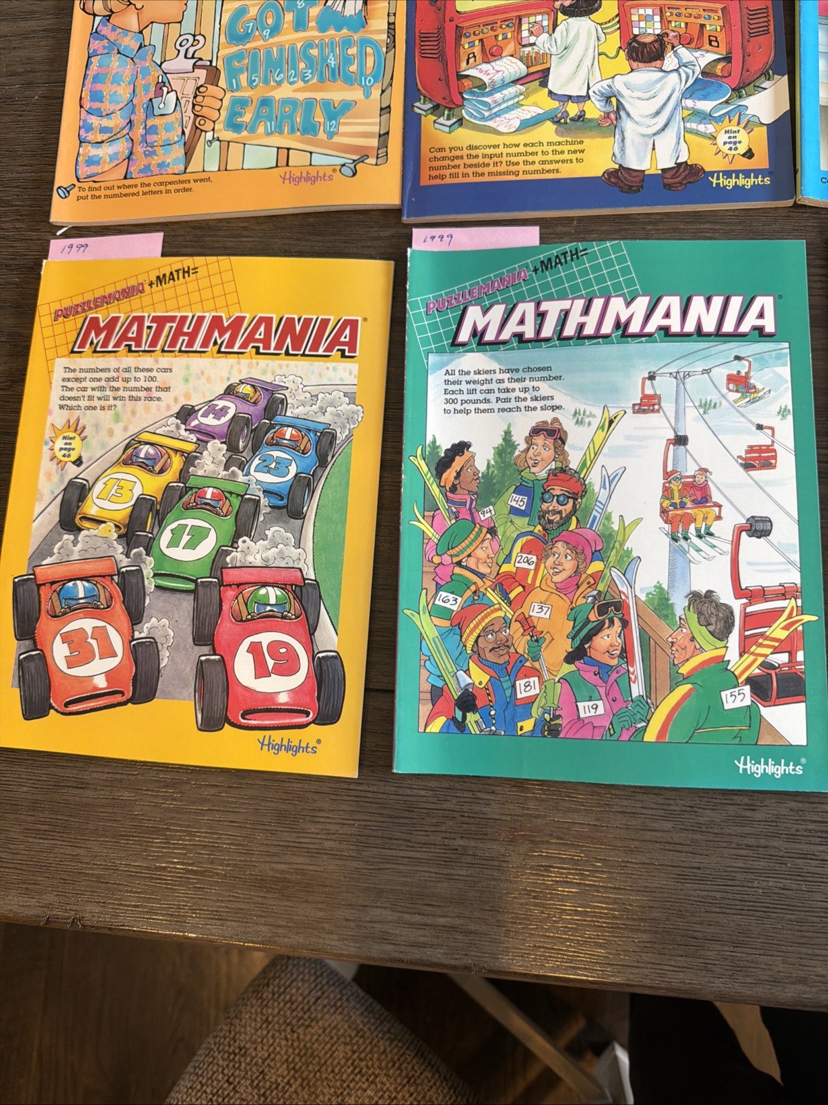 1999 Highlights Mathmania Puzzle Activity Books (Lot of 16) Homeschool Learning