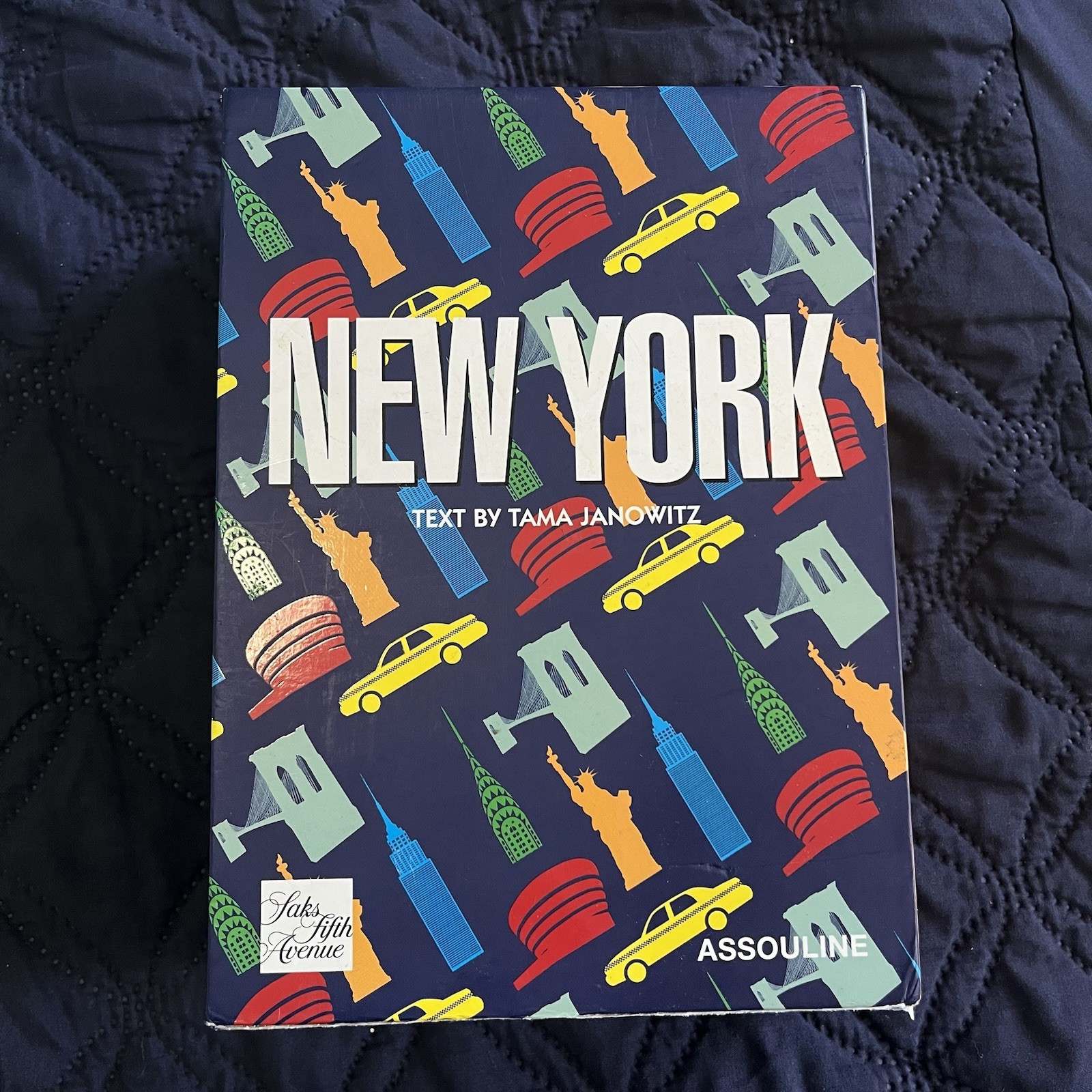 2006 New York Text by Tama Janowitz Saks Fifth Avenue Assouline Book w/ Slipcase