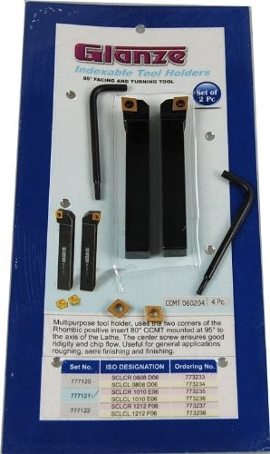 Pair of LH & RH Indexable Facing Tools with 4 Inserts 10 mm