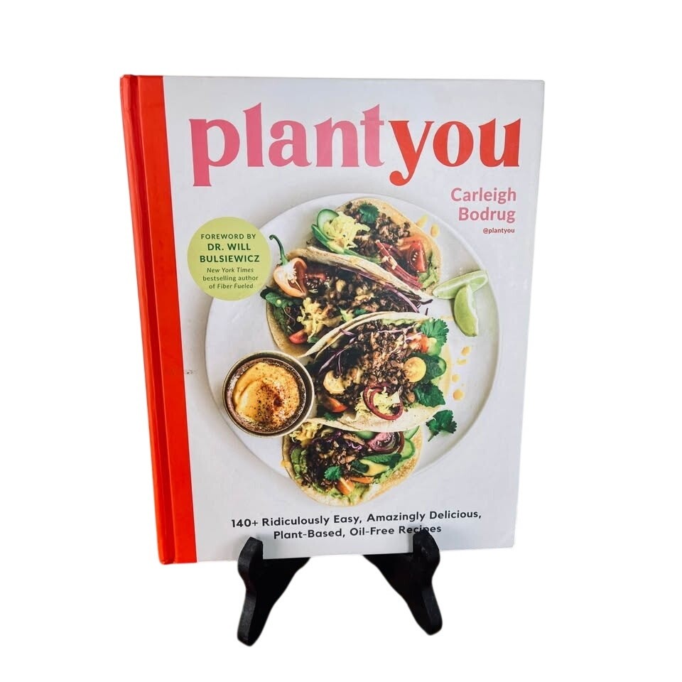 Hard Cover CookBook PLANTYOU Plant Based Oil Free Recipes Carleigh Bodrug YOU